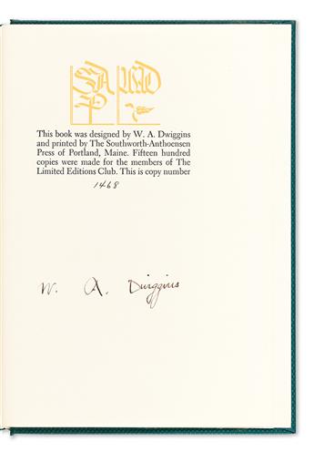WILLIAM ADDISON DWIGGINS (1880-1956).  [ILLUSTRATED BOOKS & LITERATURE]. Group of 4 books. Sizes vary.